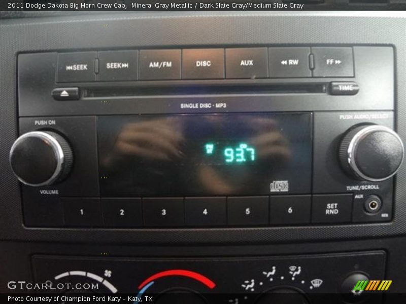 Mineral Gray Metallic / Dark Slate Gray/Medium Slate Gray 2011 Dodge Dakota Big Horn Crew Cab