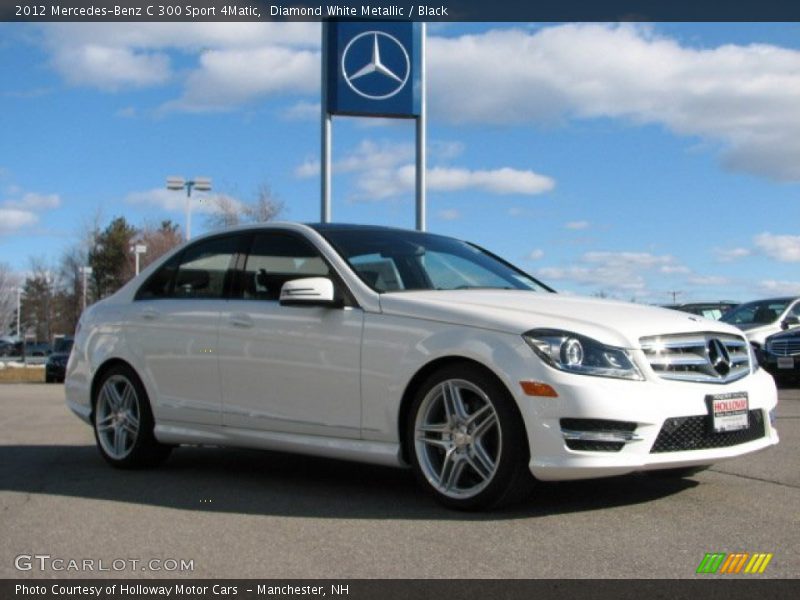 Diamond White Metallic / Black 2012 Mercedes-Benz C 300 Sport 4Matic