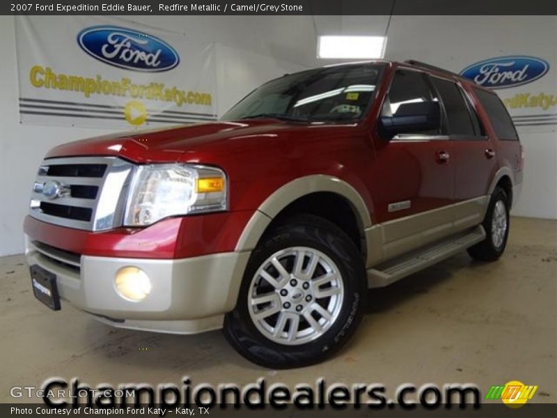 Redfire Metallic / Camel/Grey Stone 2007 Ford Expedition Eddie Bauer