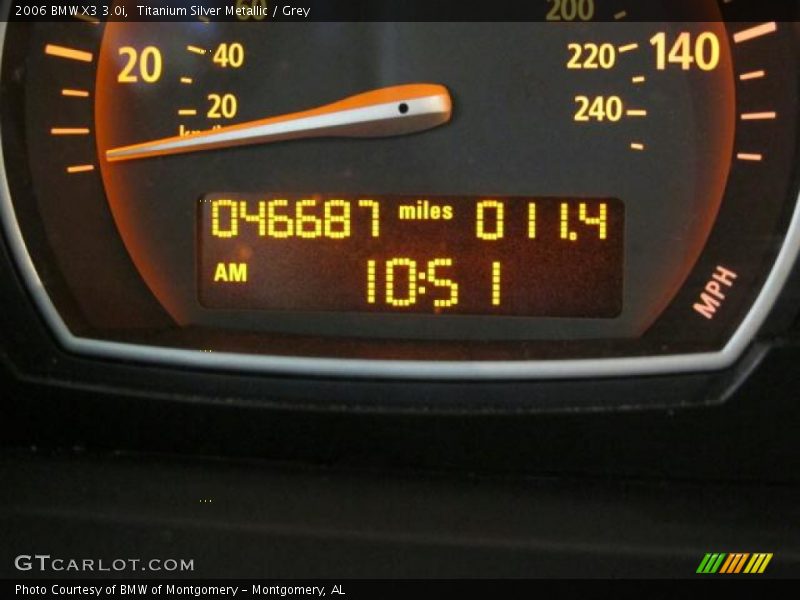 Titanium Silver Metallic / Grey 2006 BMW X3 3.0i
