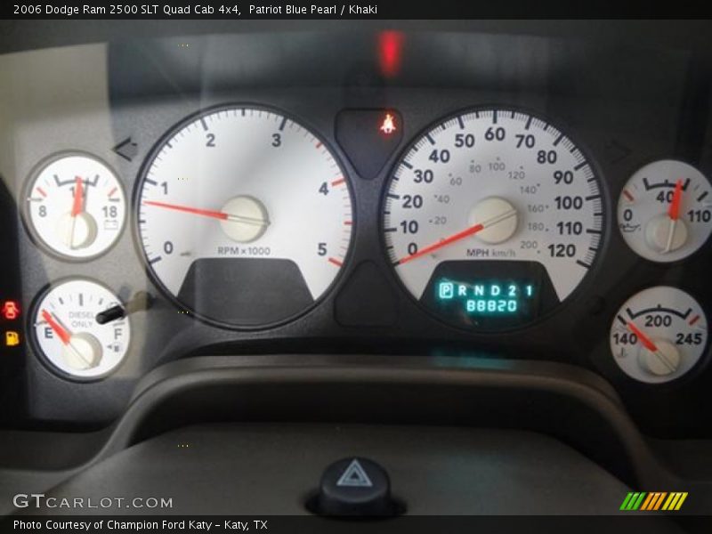 Patriot Blue Pearl / Khaki 2006 Dodge Ram 2500 SLT Quad Cab 4x4