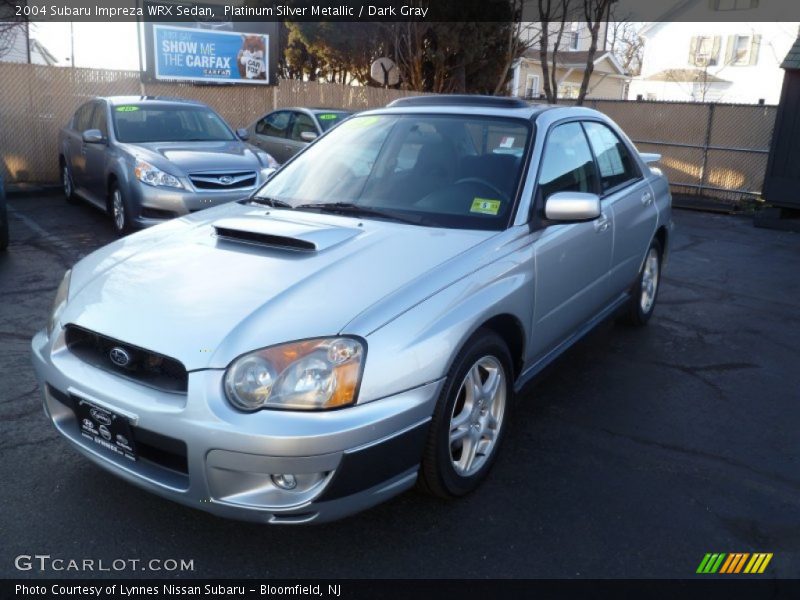 Platinum Silver Metallic / Dark Gray 2004 Subaru Impreza WRX Sedan