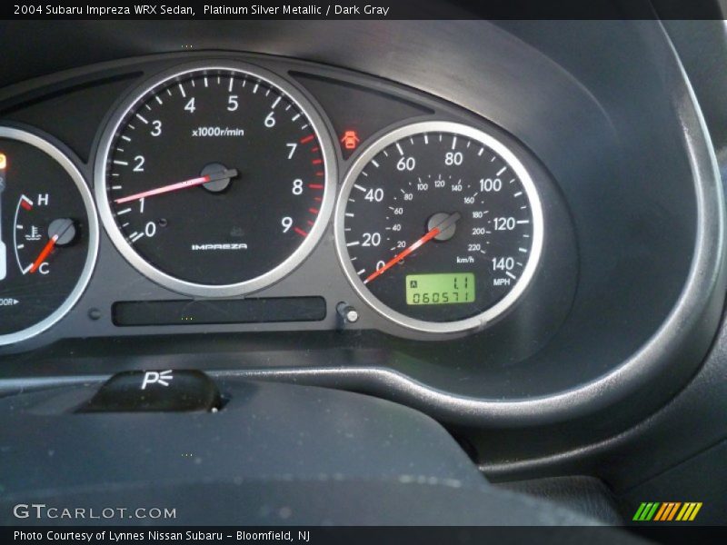 Platinum Silver Metallic / Dark Gray 2004 Subaru Impreza WRX Sedan