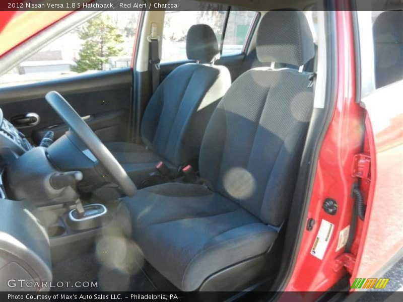 Red Alert / Charcoal 2012 Nissan Versa 1.8 S Hatchback