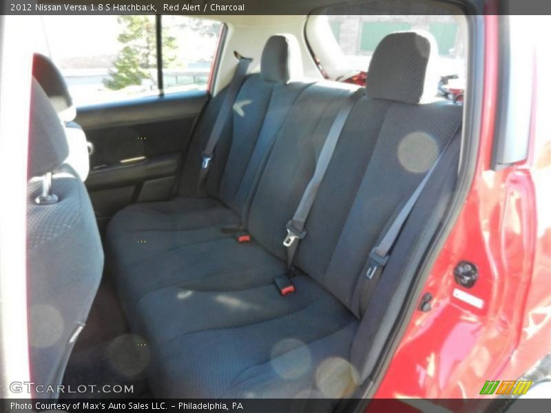 Red Alert / Charcoal 2012 Nissan Versa 1.8 S Hatchback
