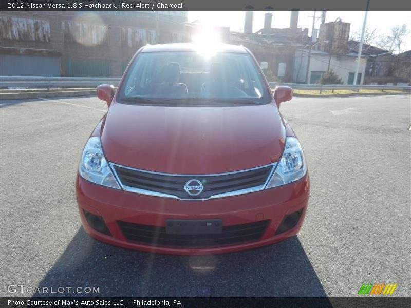 Red Alert / Charcoal 2012 Nissan Versa 1.8 S Hatchback