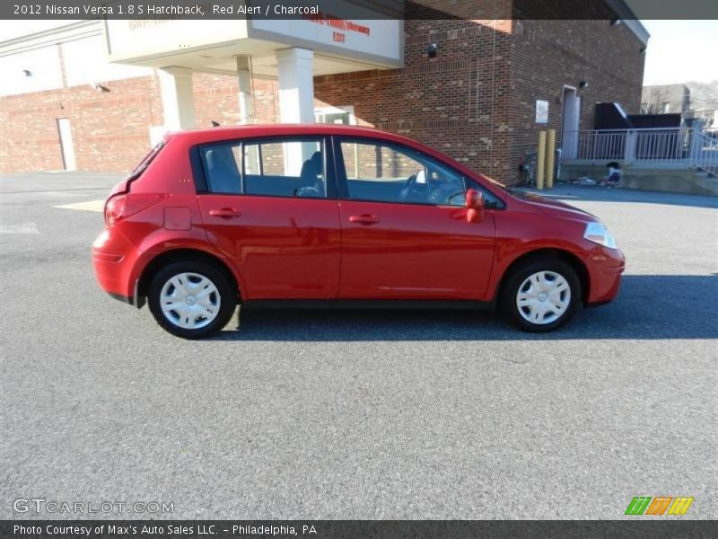 Red Alert / Charcoal 2012 Nissan Versa 1.8 S Hatchback