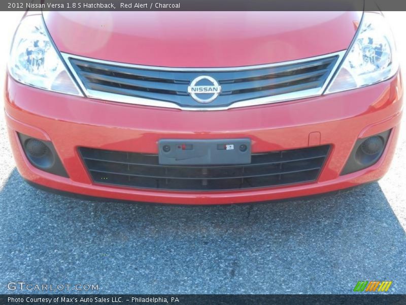 Red Alert / Charcoal 2012 Nissan Versa 1.8 S Hatchback