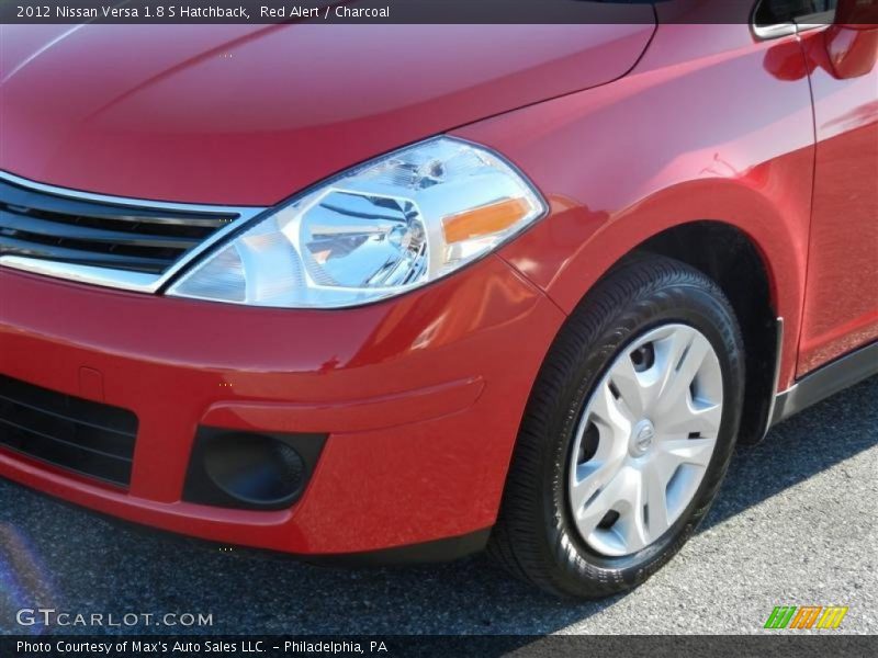 Red Alert / Charcoal 2012 Nissan Versa 1.8 S Hatchback