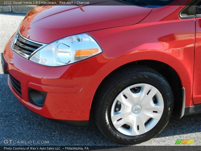 Red Alert / Charcoal 2012 Nissan Versa 1.8 S Hatchback
