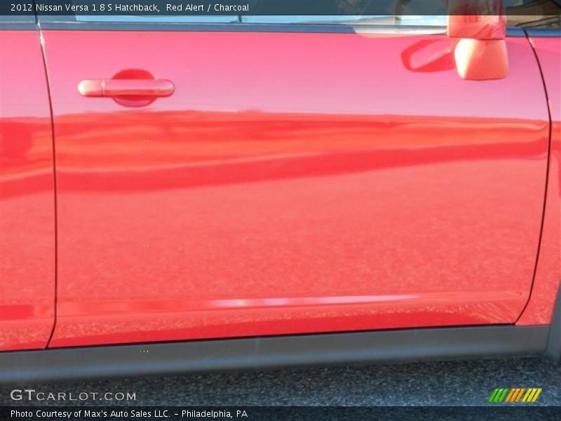 Red Alert / Charcoal 2012 Nissan Versa 1.8 S Hatchback