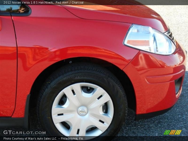 Red Alert / Charcoal 2012 Nissan Versa 1.8 S Hatchback