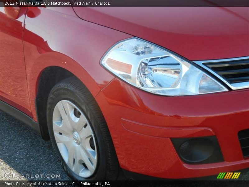 Red Alert / Charcoal 2012 Nissan Versa 1.8 S Hatchback