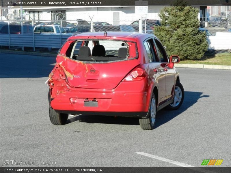 Red Alert / Charcoal 2012 Nissan Versa 1.8 S Hatchback