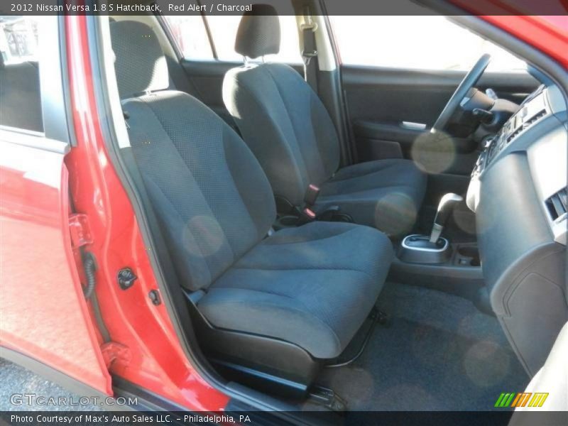 Red Alert / Charcoal 2012 Nissan Versa 1.8 S Hatchback