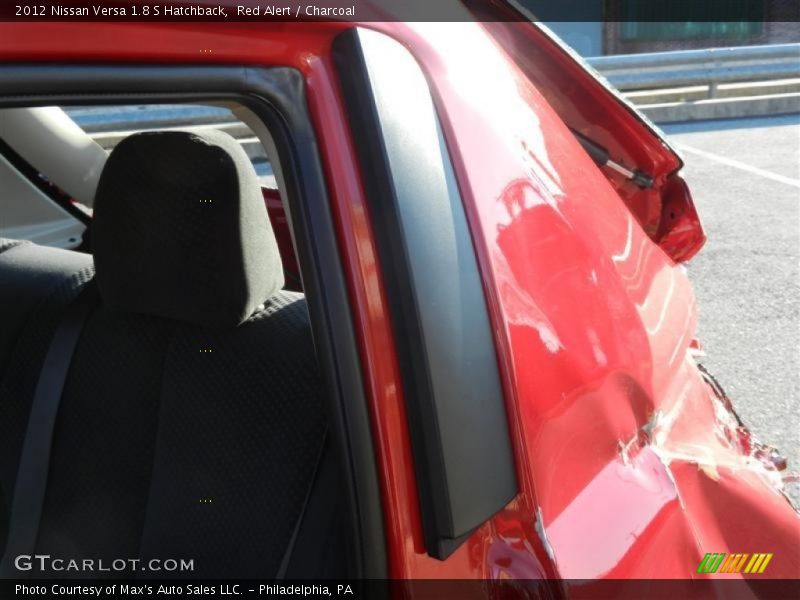 Red Alert / Charcoal 2012 Nissan Versa 1.8 S Hatchback
