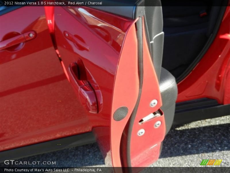Red Alert / Charcoal 2012 Nissan Versa 1.8 S Hatchback
