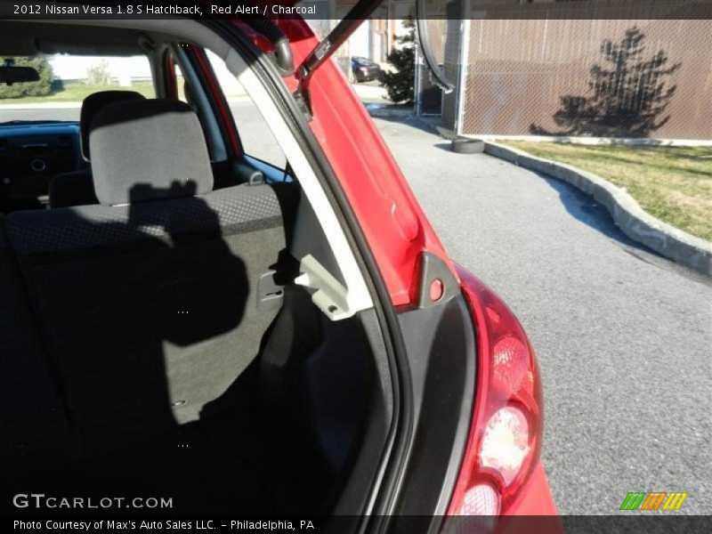 Red Alert / Charcoal 2012 Nissan Versa 1.8 S Hatchback