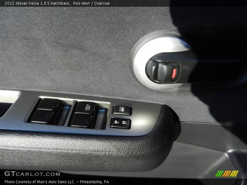 Red Alert / Charcoal 2012 Nissan Versa 1.8 S Hatchback
