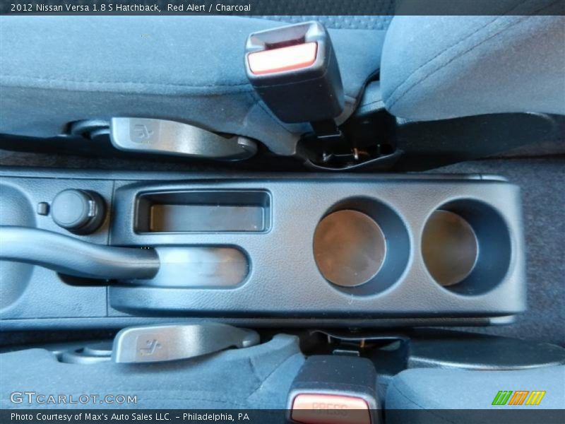 Red Alert / Charcoal 2012 Nissan Versa 1.8 S Hatchback