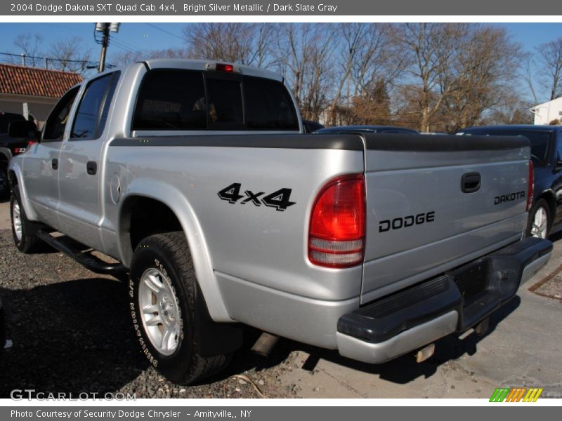 Bright Silver Metallic / Dark Slate Gray 2004 Dodge Dakota SXT Quad Cab 4x4