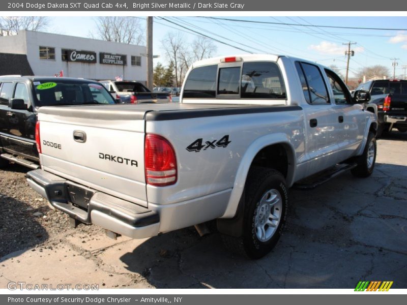 Bright Silver Metallic / Dark Slate Gray 2004 Dodge Dakota SXT Quad Cab 4x4