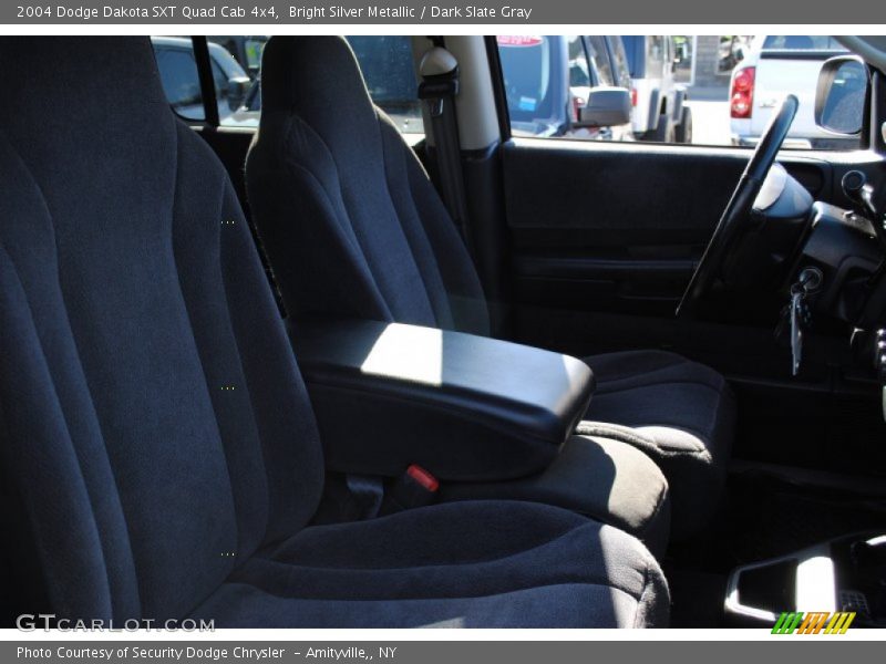 Bright Silver Metallic / Dark Slate Gray 2004 Dodge Dakota SXT Quad Cab 4x4