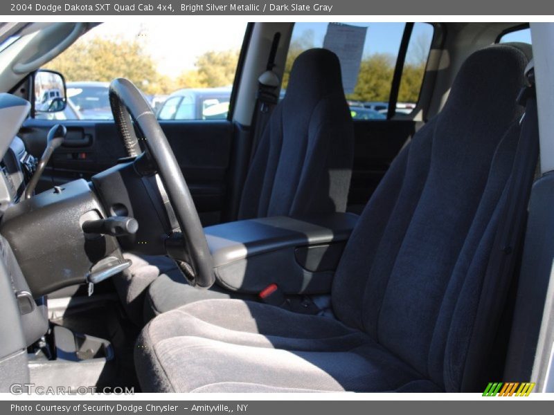 Bright Silver Metallic / Dark Slate Gray 2004 Dodge Dakota SXT Quad Cab 4x4
