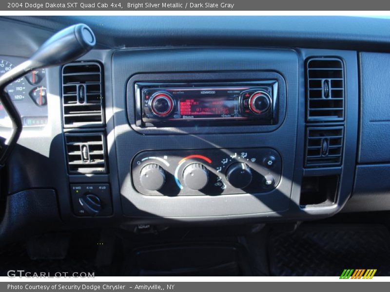 Bright Silver Metallic / Dark Slate Gray 2004 Dodge Dakota SXT Quad Cab 4x4