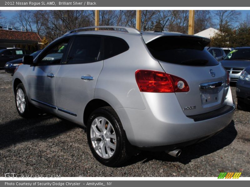 Brilliant Silver / Black 2012 Nissan Rogue SL AWD