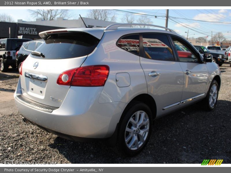 Brilliant Silver / Black 2012 Nissan Rogue SL AWD