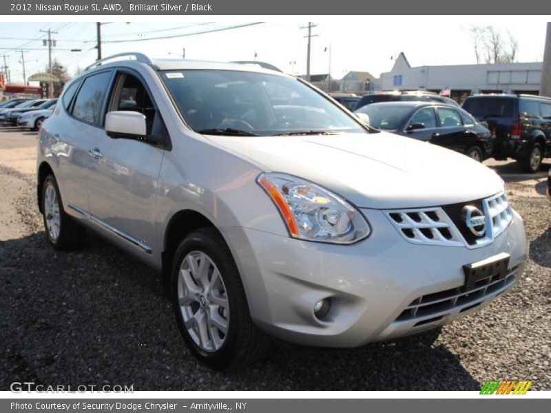 Brilliant Silver / Black 2012 Nissan Rogue SL AWD