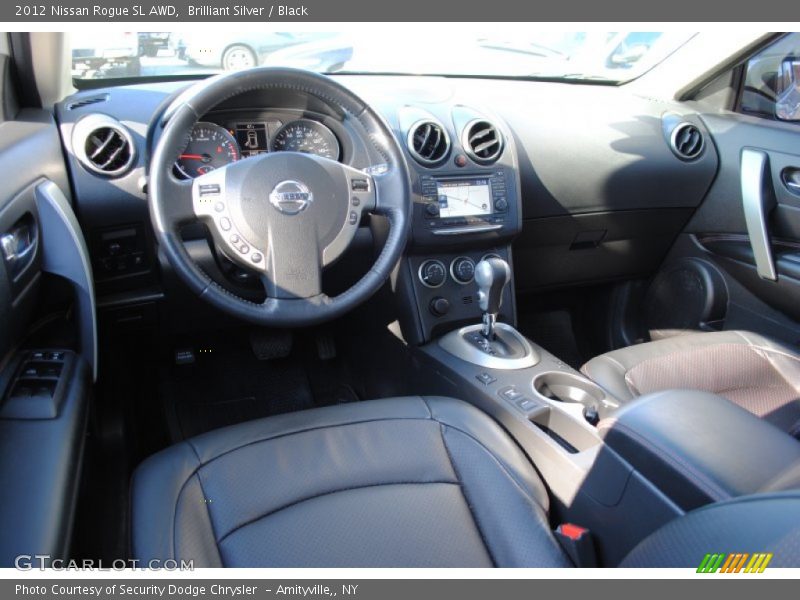 Brilliant Silver / Black 2012 Nissan Rogue SL AWD