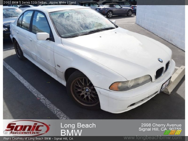 Alpine White / Sand 2002 BMW 5 Series 530i Sedan