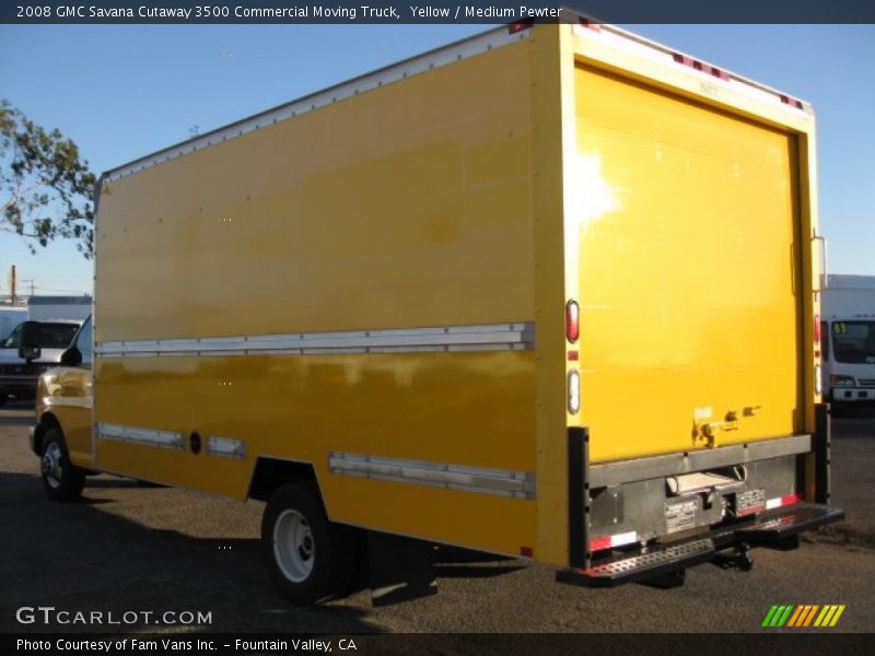 Yellow / Medium Pewter 2008 GMC Savana Cutaway 3500 Commercial Moving Truck