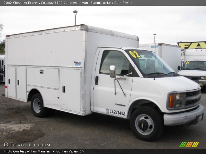 Summit White / Dark Pewter 2002 Chevrolet Express Cutaway 3500 Commercial Van