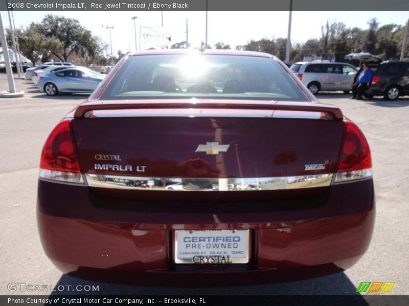Red Jewel Tintcoat / Ebony Black 2008 Chevrolet Impala LT