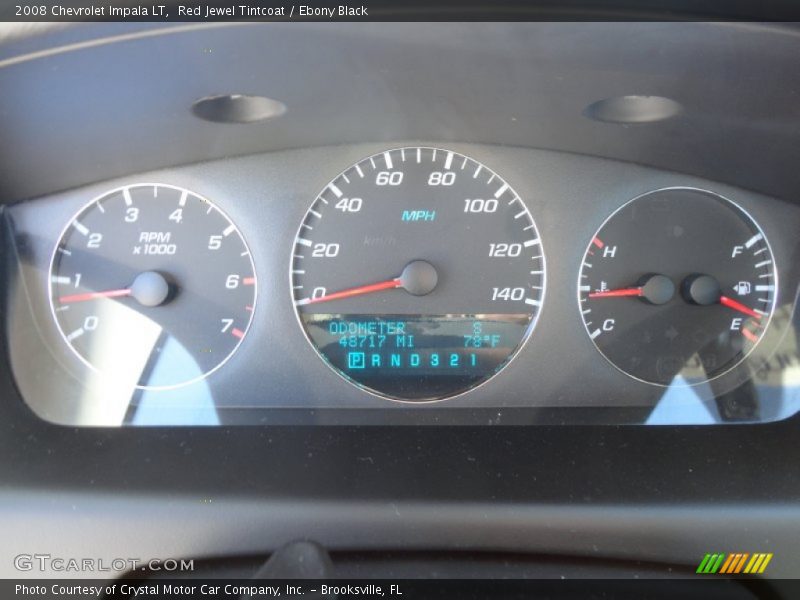 Red Jewel Tintcoat / Ebony Black 2008 Chevrolet Impala LT