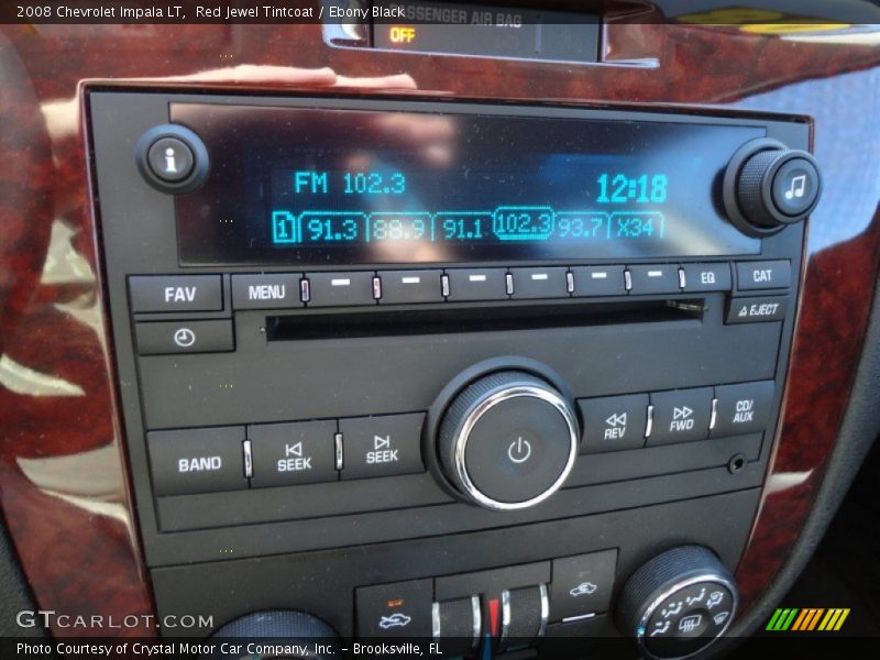 Red Jewel Tintcoat / Ebony Black 2008 Chevrolet Impala LT