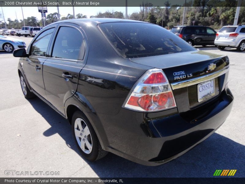 Black / Neutral Beige 2008 Chevrolet Aveo LS Sedan