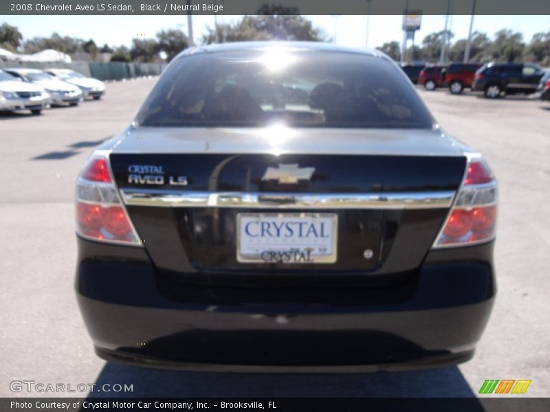 Black / Neutral Beige 2008 Chevrolet Aveo LS Sedan