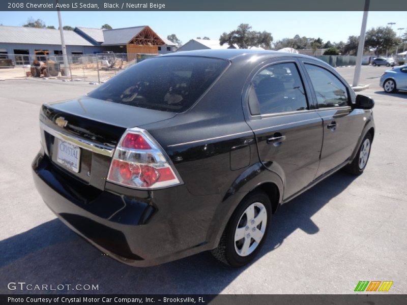 Black / Neutral Beige 2008 Chevrolet Aveo LS Sedan