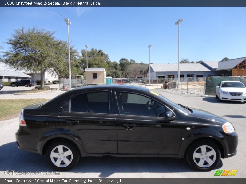Black / Neutral Beige 2008 Chevrolet Aveo LS Sedan