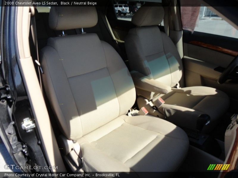 Black / Neutral Beige 2008 Chevrolet Aveo LS Sedan