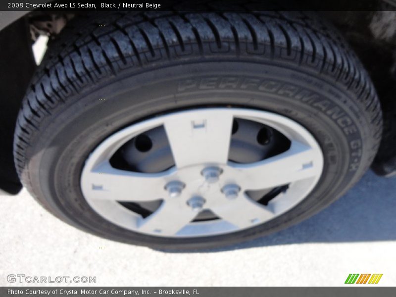 Black / Neutral Beige 2008 Chevrolet Aveo LS Sedan