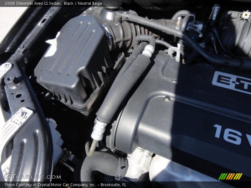 Black / Neutral Beige 2008 Chevrolet Aveo LS Sedan