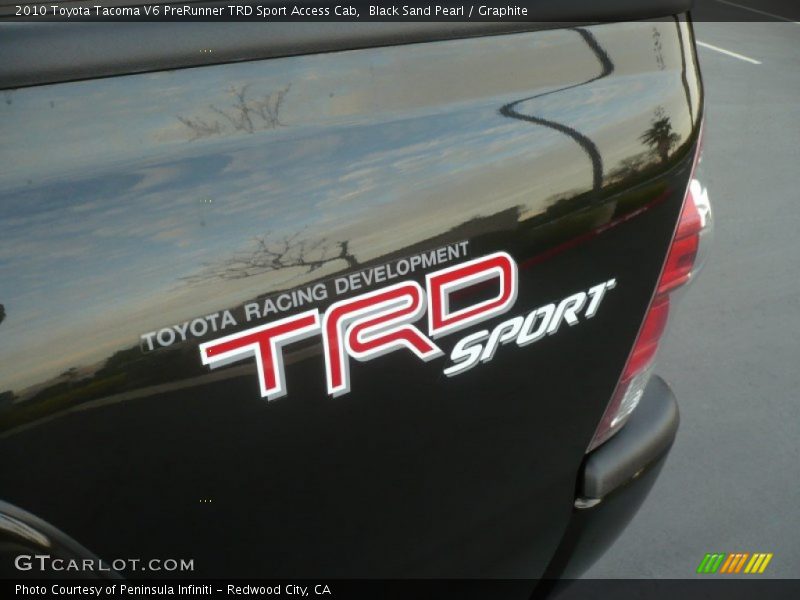 Black Sand Pearl / Graphite 2010 Toyota Tacoma V6 PreRunner TRD Sport Access Cab