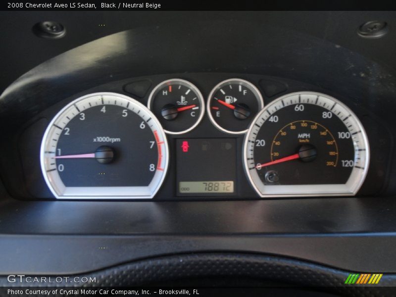 Black / Neutral Beige 2008 Chevrolet Aveo LS Sedan