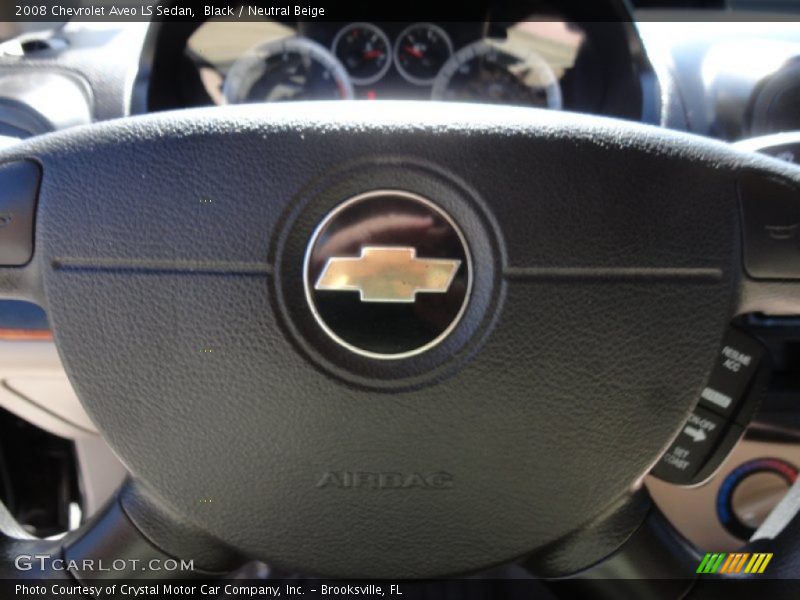 Black / Neutral Beige 2008 Chevrolet Aveo LS Sedan