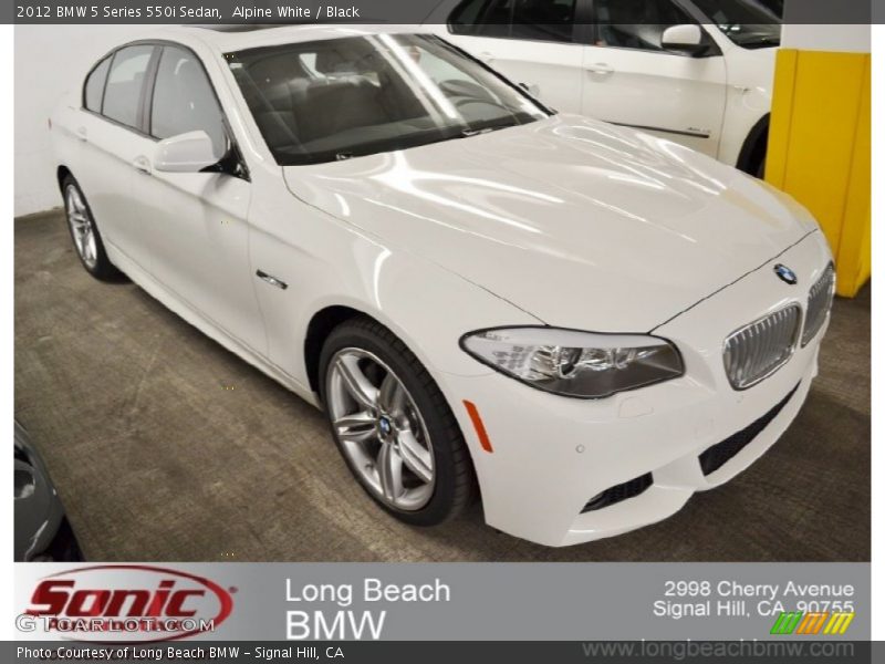 Alpine White / Black 2012 BMW 5 Series 550i Sedan